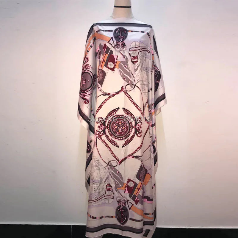 Vestidos impressos para as mulheres 2021 design de moda solto vestido batwing maxi longo femme vestidos de verão outono festa elegante vestido