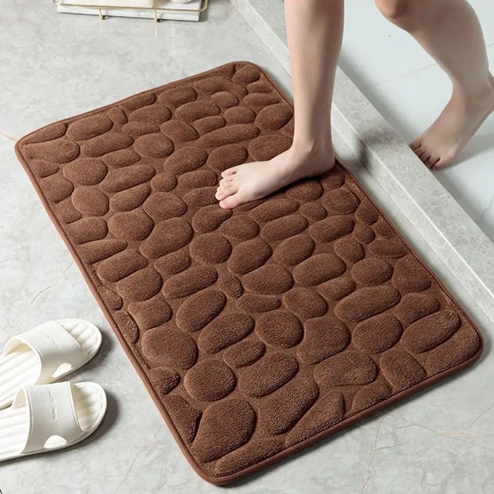 Tapete de banho absorvente durável – Lavável, antiderrapante – Ideal para banheiro, banheira e uso doméstico