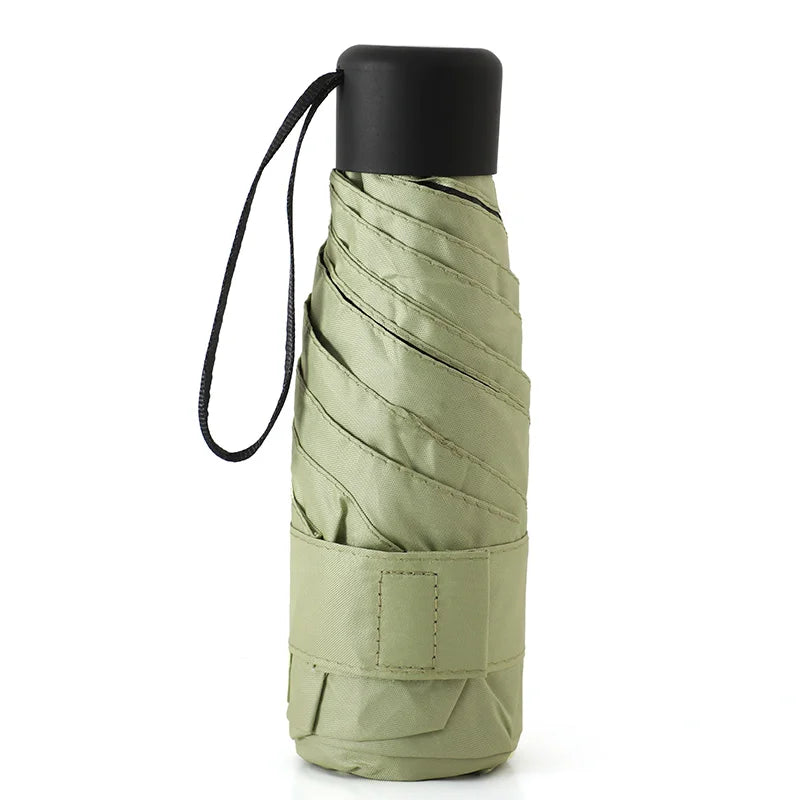 Ultraleve mini bolso feminino pequeno à prova de vento dobrável guarda-chuva viagem compacto chuva guarda-chuva protetor solar ao ar livre um