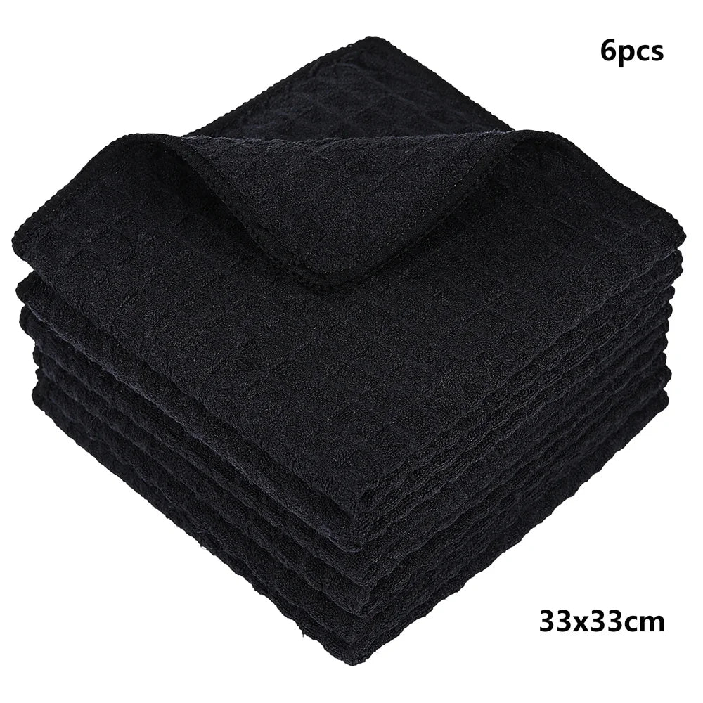Homaxy 4/6Pcs Kitchen Cleaning Towel Cotton Cleaning Cloth Dishcloth Absorbent Non-stick Oil Rags Pot Dish Washing Wipe Cloth