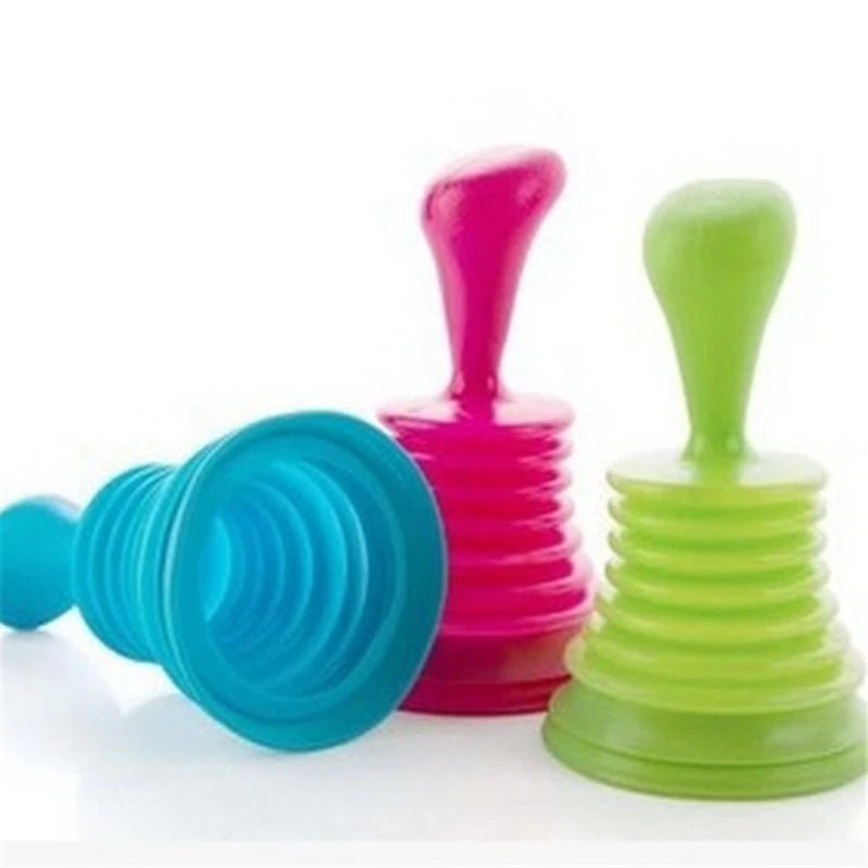 Desentupidor de vaso sanitário e pia – Ventosa de sucção forte em cor sólida – Ferramenta anti-entupimento para ralos, banheiras, cozinhas e banheiros