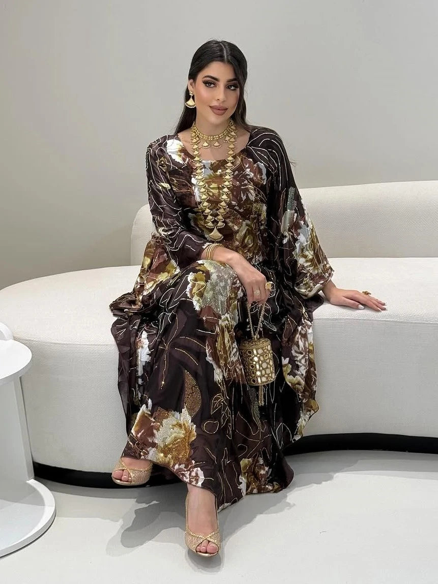 Vestido muçulmano para mulheres chiffon diamante festa abaya vestidos árabe longo robe marrocos dubai kaftan vestidos jalabiya ramadan eid