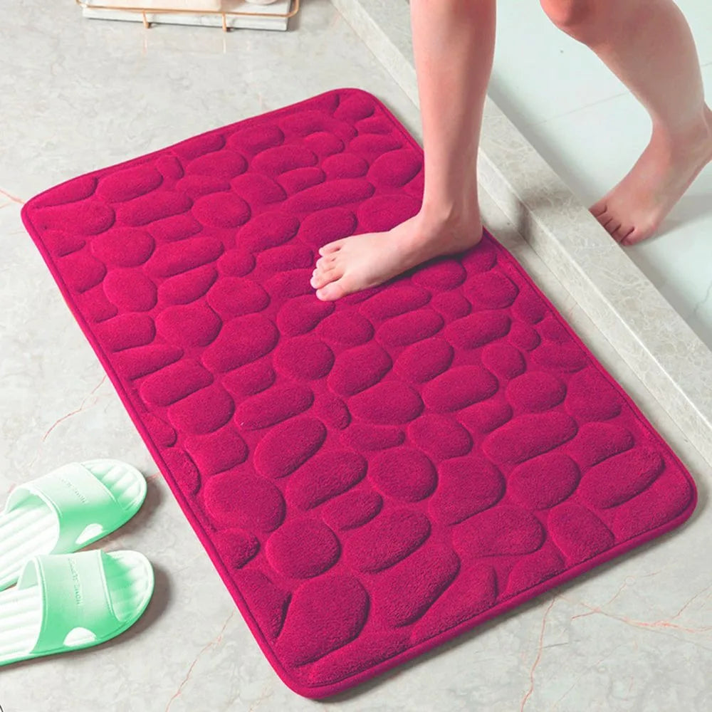 Tapete de banho absorvente durável – Lavável, antiderrapante – Ideal para banheiro, banheira e uso doméstico