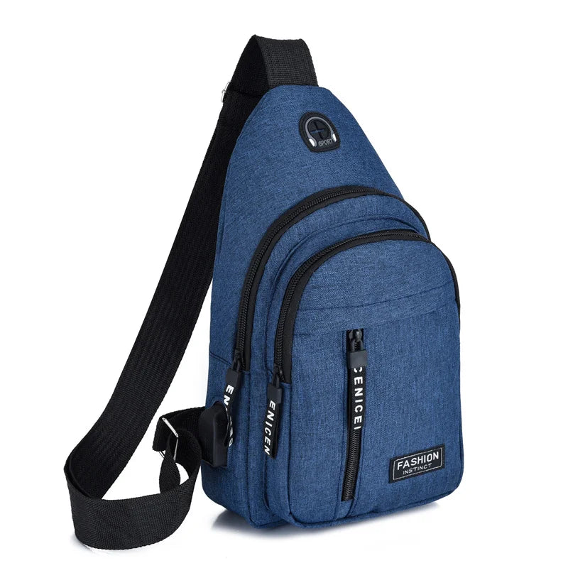 2025 novo saco de peito multifuncional tendência da moda masculina oxford pano bolsa ombro estilo coreano casual à prova dwaterproof água saco do mensageiro