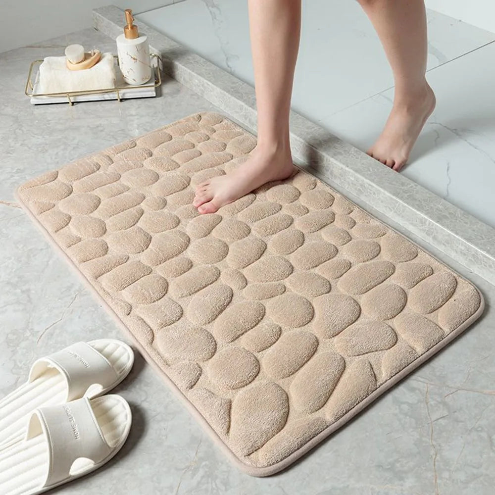 Tapete de banho absorvente durável – Lavável, antiderrapante – Ideal para banheiro, banheira e uso doméstico