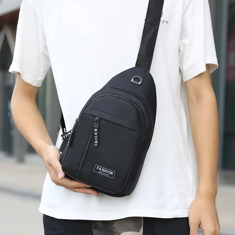 2025 novo saco de peito multifuncional tendência da moda masculina oxford pano bolsa ombro estilo coreano casual à prova dwaterproof água saco do mensageiro