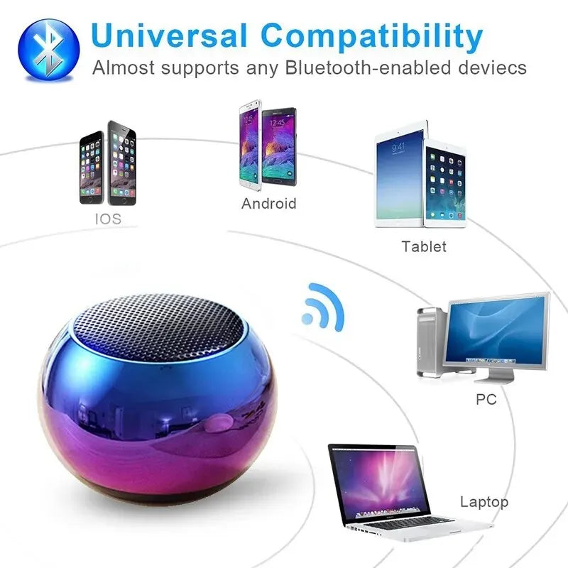 Alto-falante sem fio bluetooth portátil pequena arma de aço metal pesado estéreo surround subwoofer ao ar livre mini alto-falante bluetooth pequeno