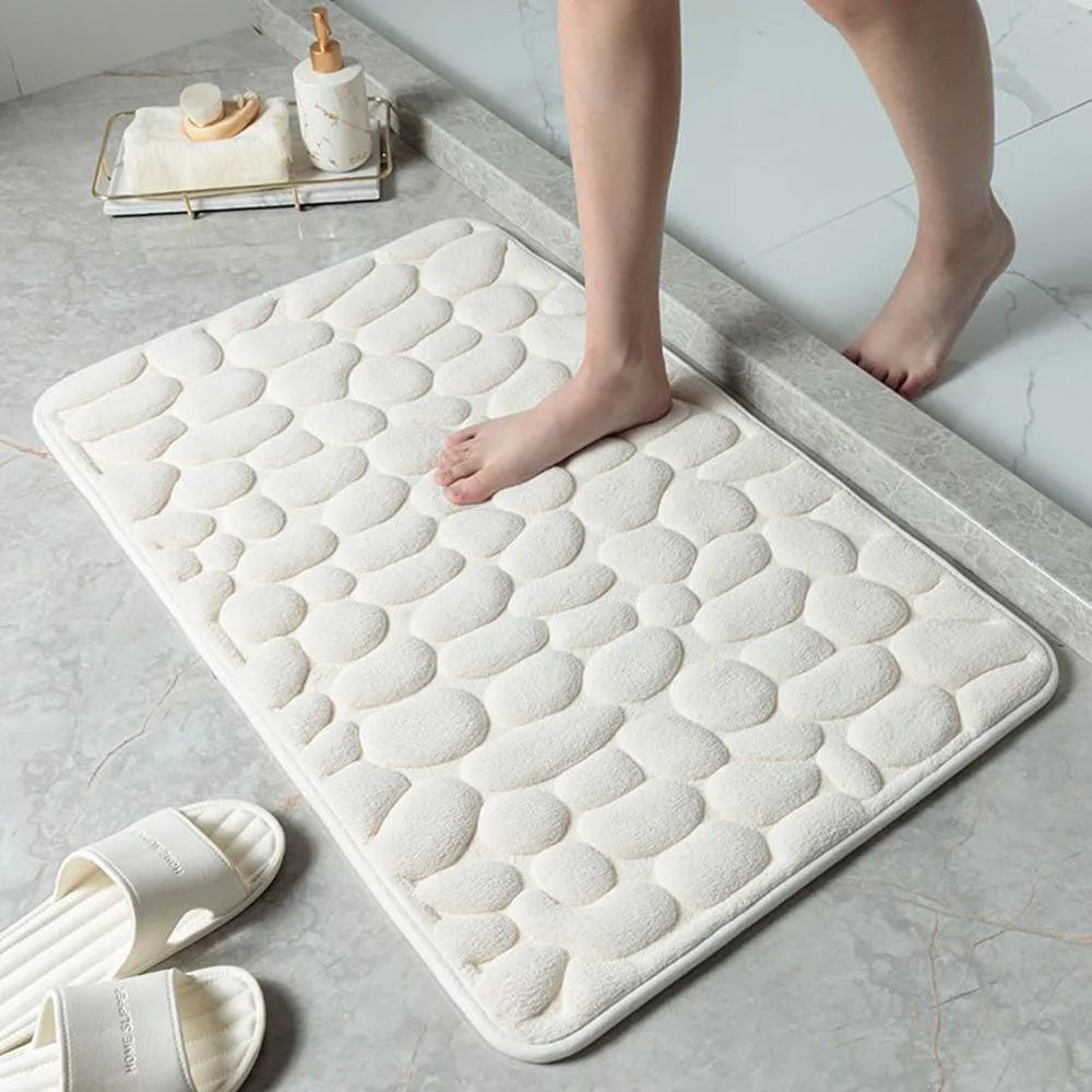 Tapete de banho absorvente durável – Lavável, antiderrapante – Ideal para banheiro, banheira e uso doméstico