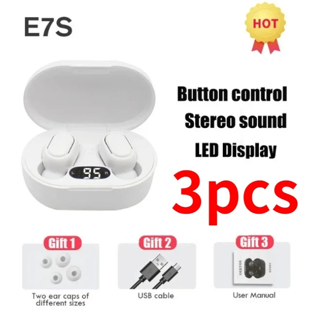 E7s tws fones de ouvido sem fio bluetooth controle esporte fone à prova dwaterproof água microfone música trabalho em todos os smartphones