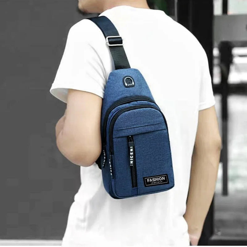2025 novo saco de peito multifuncional tendência da moda masculina oxford pano bolsa ombro estilo coreano casual à prova dwaterproof água saco do mensageiro