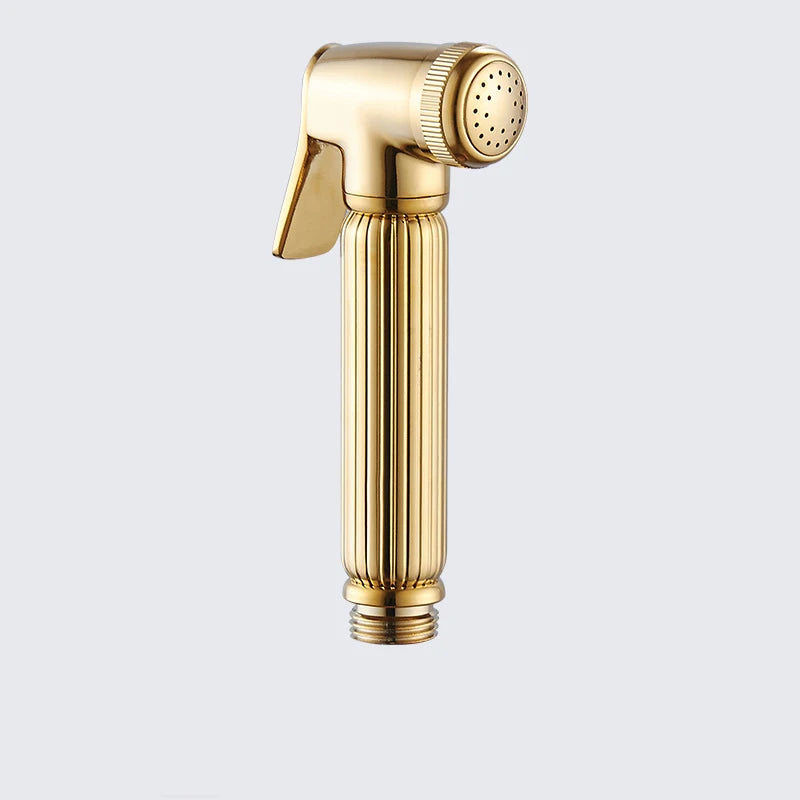 Pulverizador de bidê para banheiro, torneiras de bidê, spray de mão, conjunto de bidê de latão, pulverizador de bidê, chuveiro de auto limpeza dourado