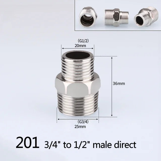 1/2 3/4 bsp rosca macho fêmea tipo t reduzindo cotovelo de aço inoxidável adaptador de junta tampa plug acoplador acessórios de encanamento