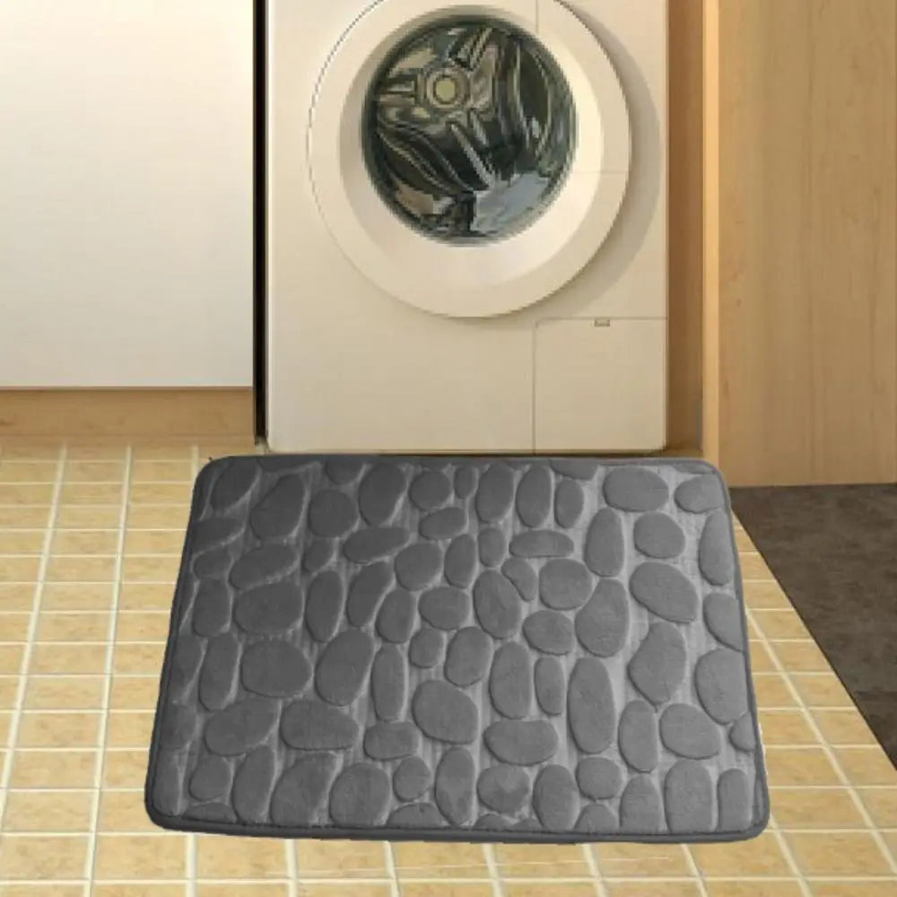 Tapete de banho absorvente durável – Lavável, antiderrapante – Ideal para banheiro, banheira e uso doméstico