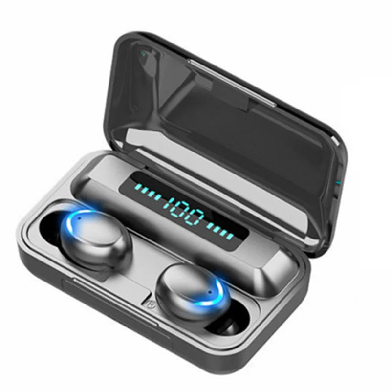 TWS F9-5 Fones De Ouvido Bluetooth com Microfone, Fones De Ouvido Sem Fio, Estéreo HiFi, Fones De Ouvido Esportivos, Headset, Aparelhos Auditivos, Handfree