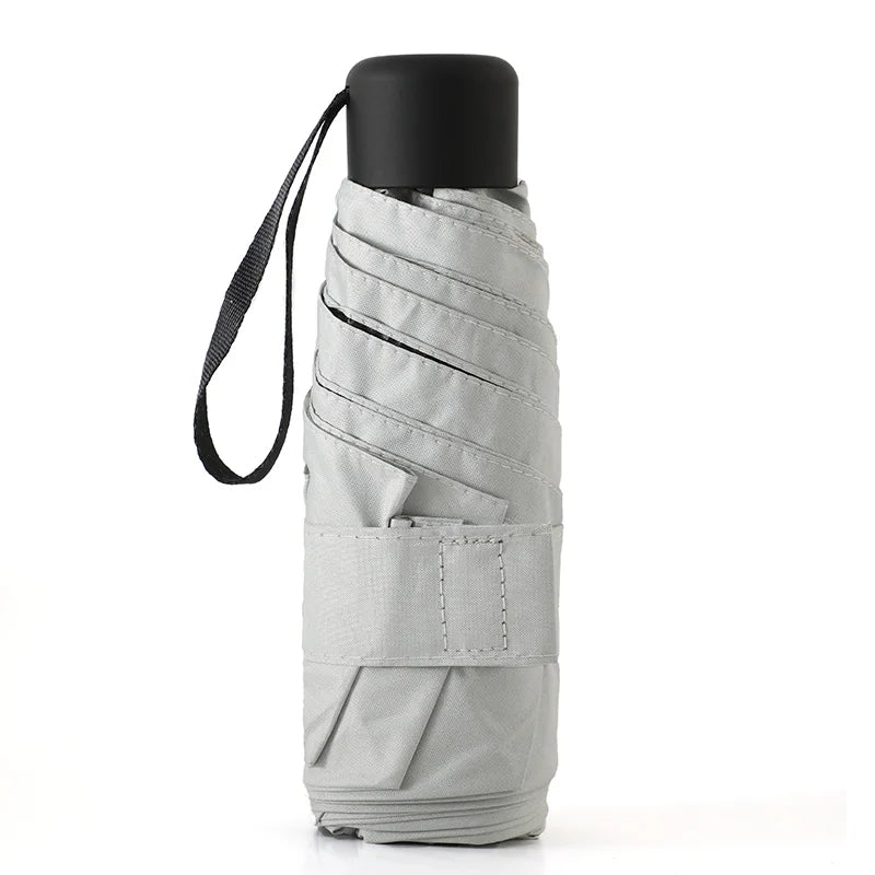 Ultraleve mini bolso feminino pequeno à prova de vento dobrável guarda-chuva viagem compacto chuva guarda-chuva protetor solar ao ar livre um