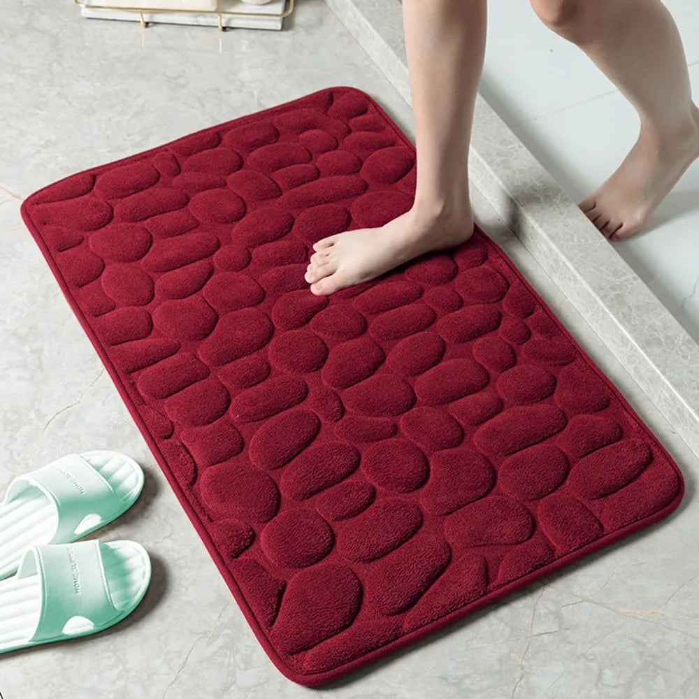 Tapete de banho absorvente durável – Lavável, antiderrapante – Ideal para banheiro, banheira e uso doméstico