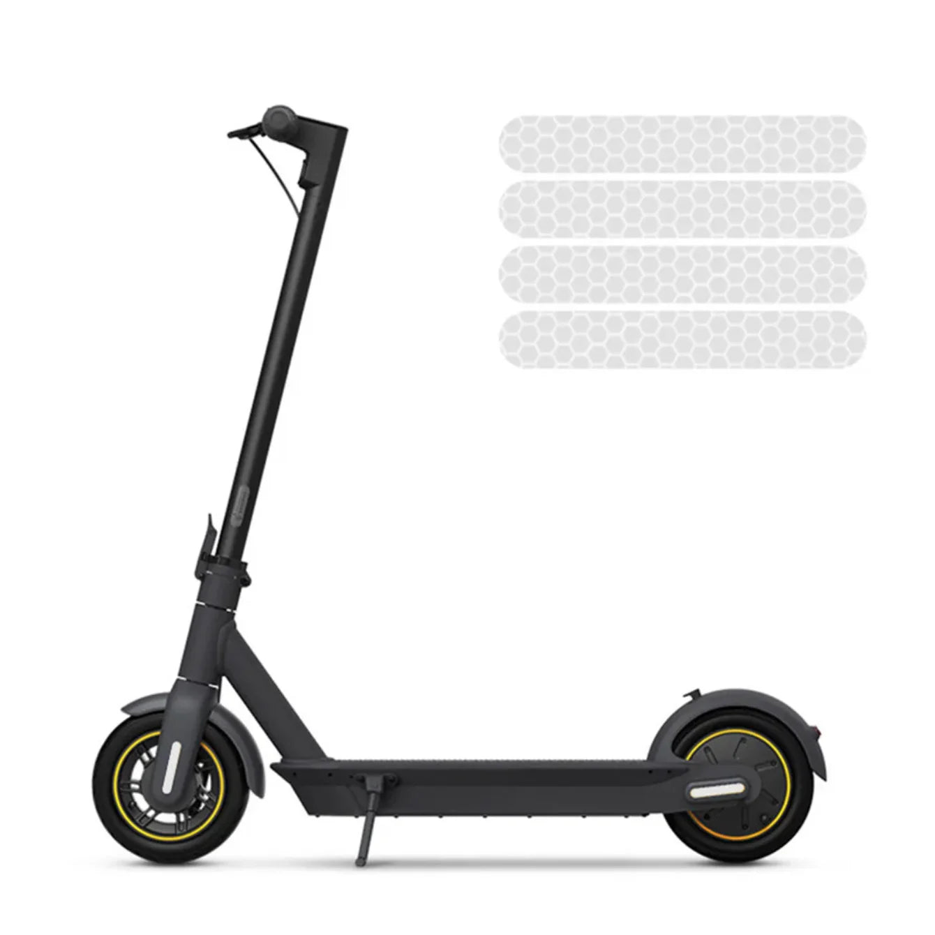 Adesivos refletivos para scooter elétrica, adesivos de segurança noturna, acessórios para scooter, adesivos de segurança noturna, acessórios para scooter