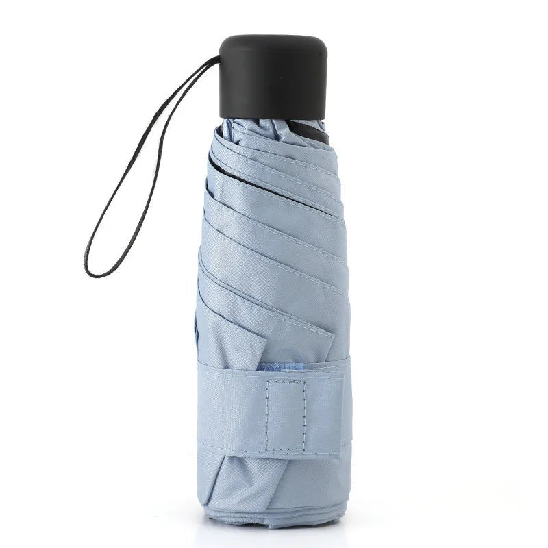 Ultraleve mini bolso feminino pequeno à prova de vento dobrável guarda-chuva viagem compacto chuva guarda-chuva protetor solar ao ar livre um