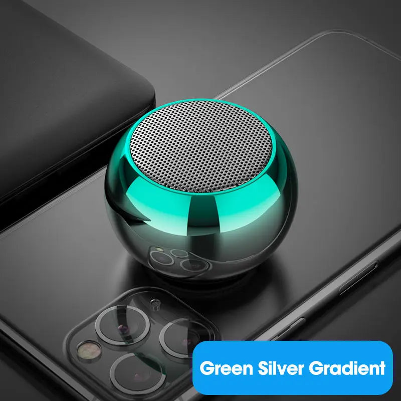 Alto-falante sem fio bluetooth portátil pequena arma de aço metal pesado estéreo surround subwoofer ao ar livre mini alto-falante bluetooth pequeno