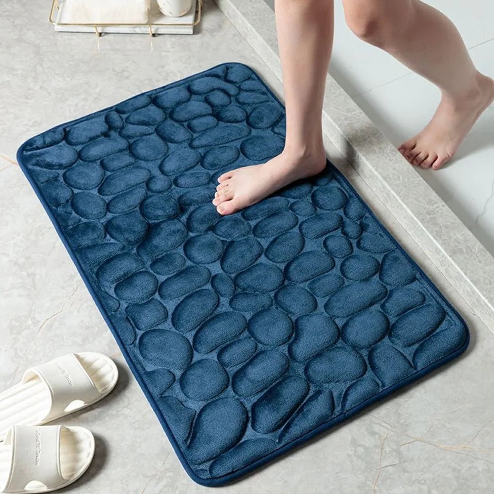 Tapete de banho absorvente durável – Lavável, antiderrapante – Ideal para banheiro, banheira e uso doméstico