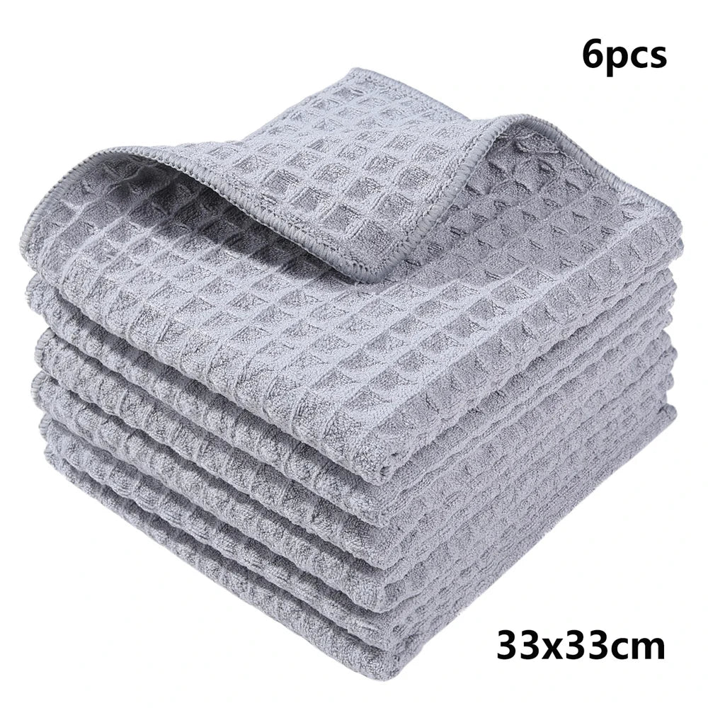 Homaxy 4/6Pcs Kitchen Cleaning Towel Cotton Cleaning Cloth Dishcloth Absorbent Non-stick Oil Rags Pot Dish Washing Wipe Cloth