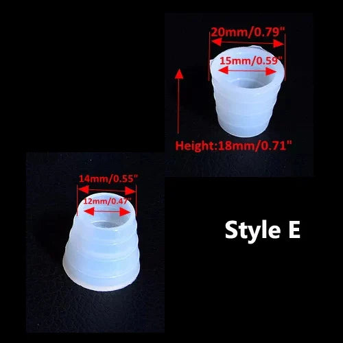 2 peças de anel de vedação de silicone para narguilé – Acessórios para base de vidro, adaptador de mangueira e bowl de shisha
