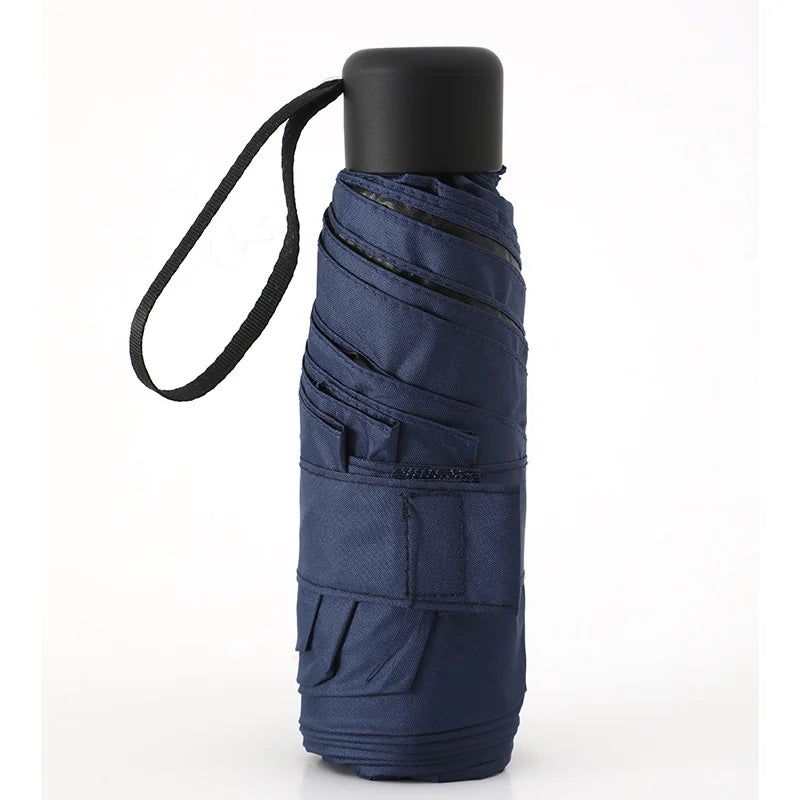 Ultraleve mini bolso feminino pequeno à prova de vento dobrável guarda-chuva viagem compacto chuva guarda-chuva protetor solar ao ar livre um