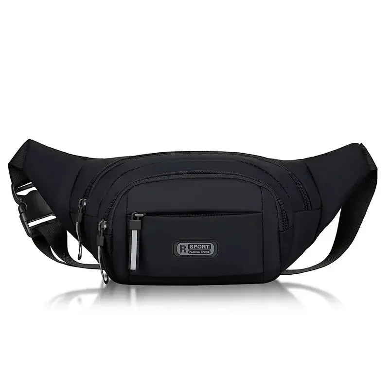 Homens lona ajuste cintura móvel fanny cintura packs esportes ao ar livre lazer correndo anti roubo ultra fino saco de cintura invisível