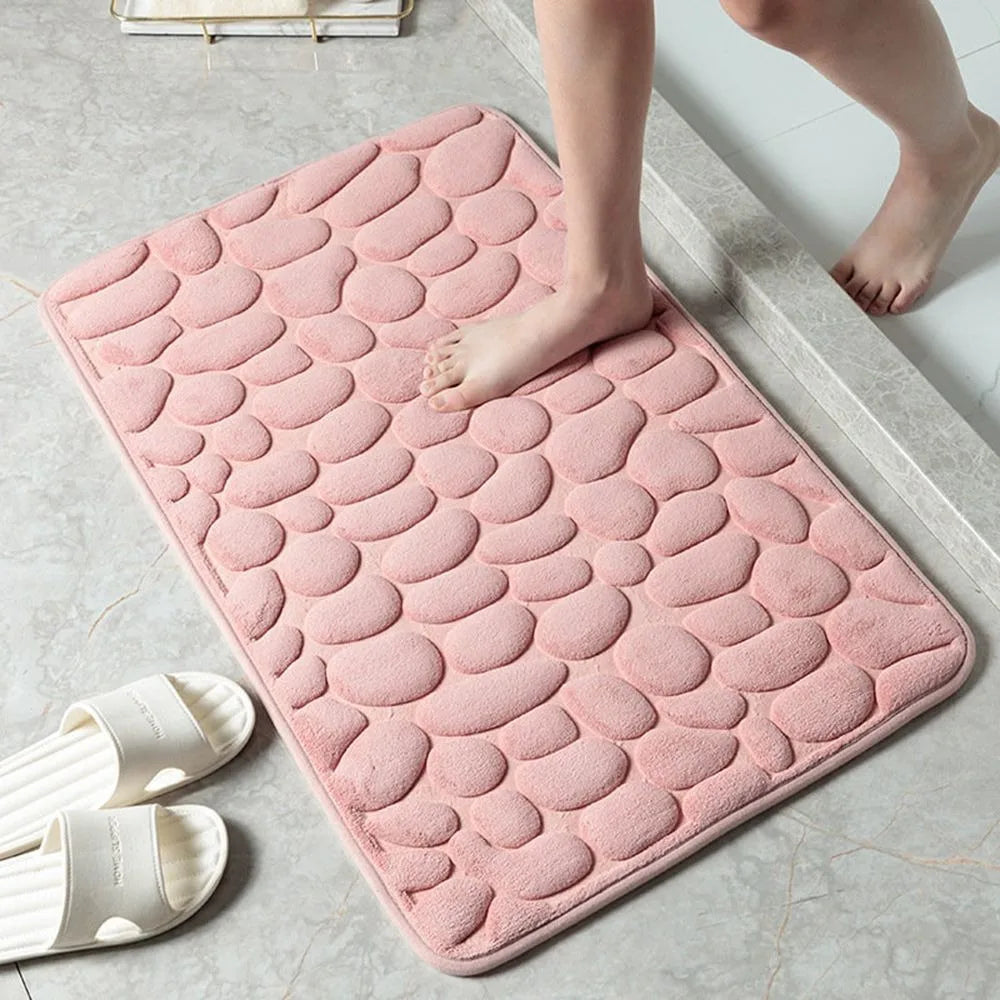 Tapete de banho absorvente durável – Lavável, antiderrapante – Ideal para banheiro, banheira e uso doméstico