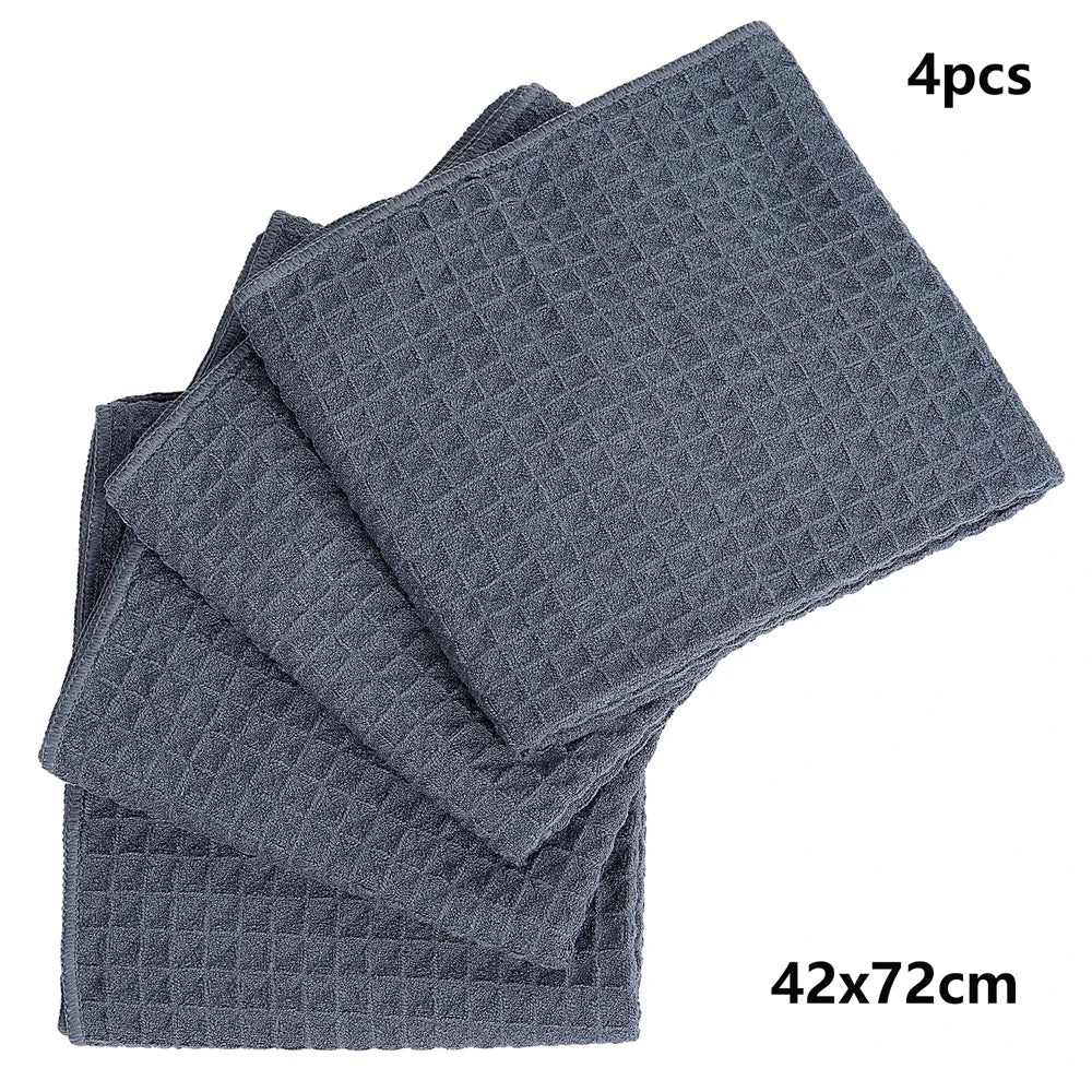 Homaxy 4/6Pcs Kitchen Cleaning Towel Cotton Cleaning Cloth Dishcloth Absorbent Non-stick Oil Rags Pot Dish Washing Wipe Cloth