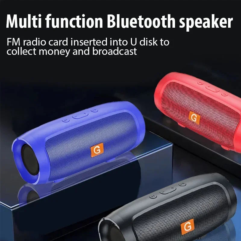 Subwoofer portátil alto-falantes bluetooth ao ar livre estéreo surround à prova dwireless água caixa de som sem fio suporte rádio fm cartão tf