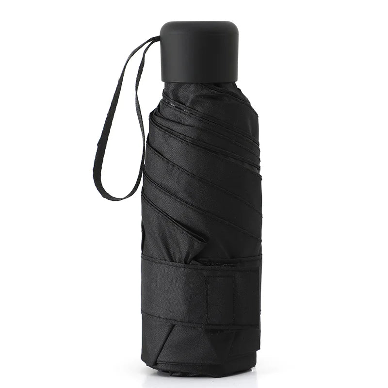 Ultraleve mini bolso feminino pequeno à prova de vento dobrável guarda-chuva viagem compacto chuva guarda-chuva protetor solar ao ar livre um