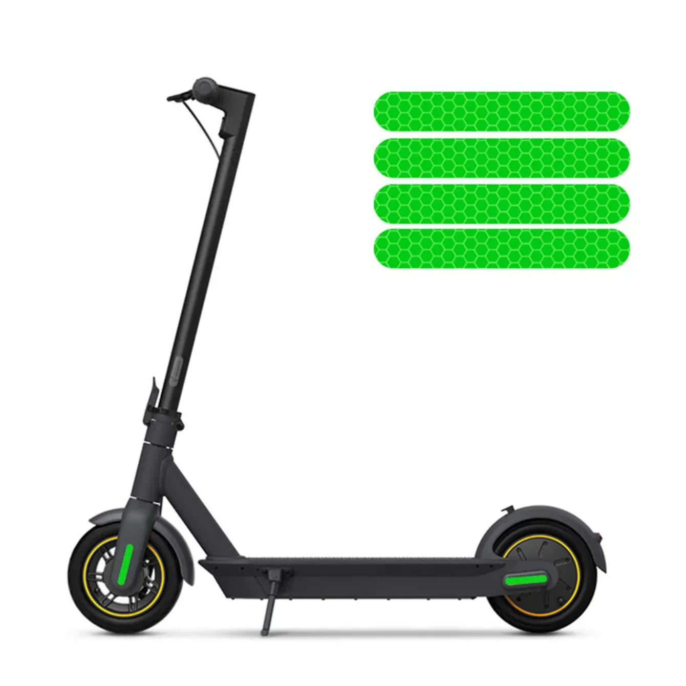Adesivos refletivos para scooter elétrica, adesivos de segurança noturna, acessórios para scooter, adesivos de segurança noturna, acessórios para scooter