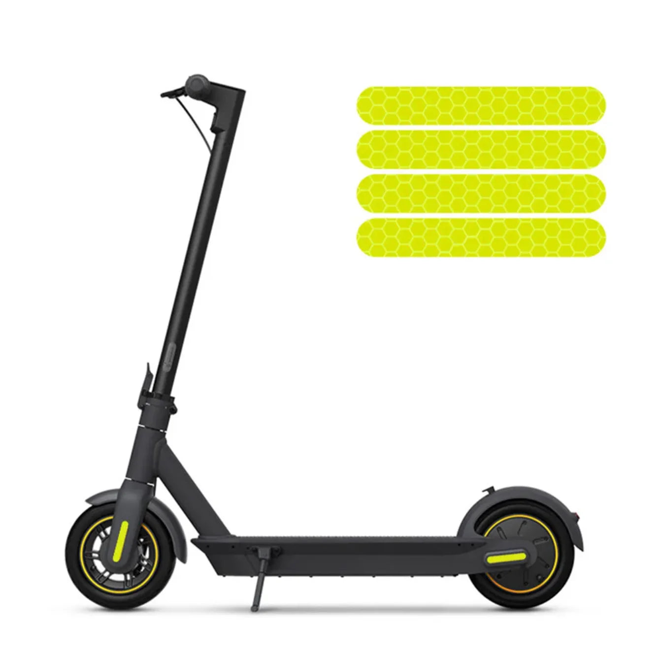 Adesivos refletivos para scooter elétrica, adesivos de segurança noturna, acessórios para scooter, adesivos de segurança noturna, acessórios para scooter