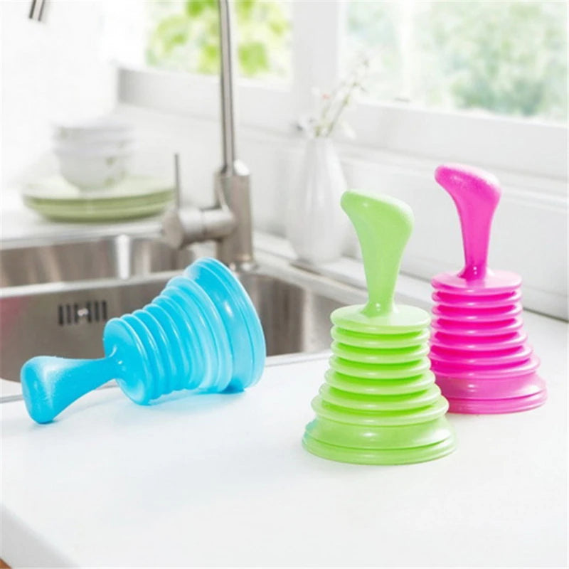 Desentupidor de vaso sanitário e pia – Ventosa de sucção forte em cor sólida – Ferramenta anti-entupimento para ralos, banheiras, cozinhas e banheiros