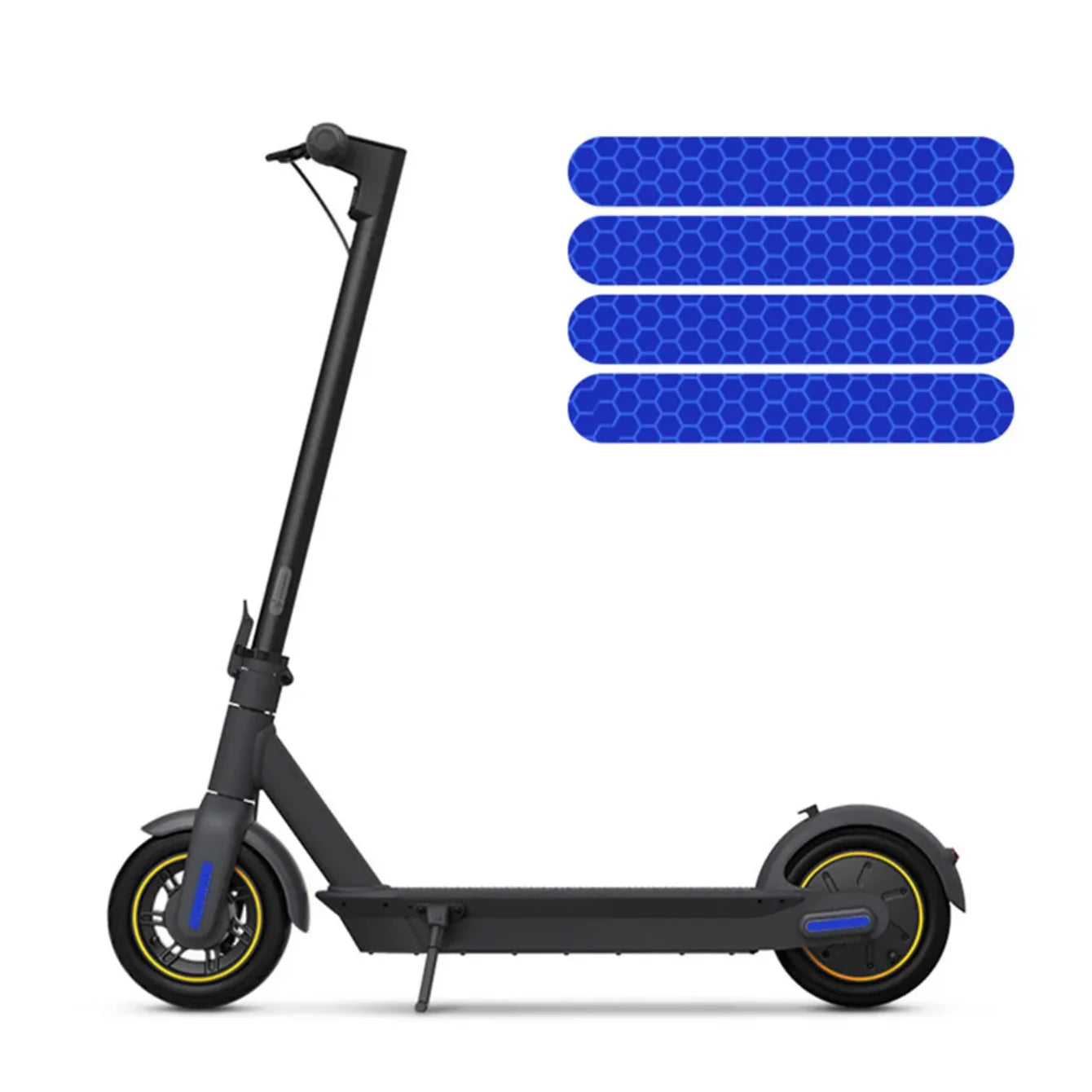 Adesivos refletivos para scooter elétrica, adesivos de segurança noturna, acessórios para scooter, adesivos de segurança noturna, acessórios para scooter