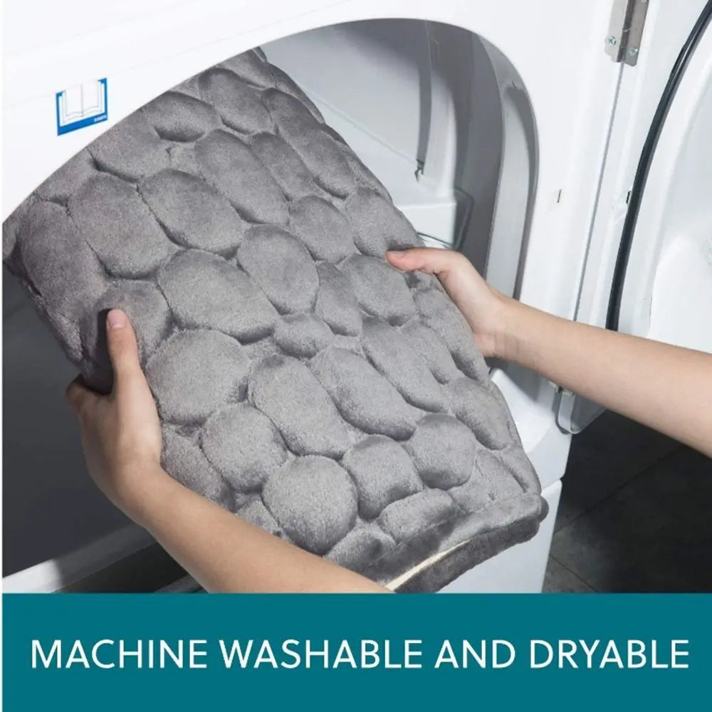 Tapete de banho absorvente durável – Lavável, antiderrapante – Ideal para banheiro, banheira e uso doméstico