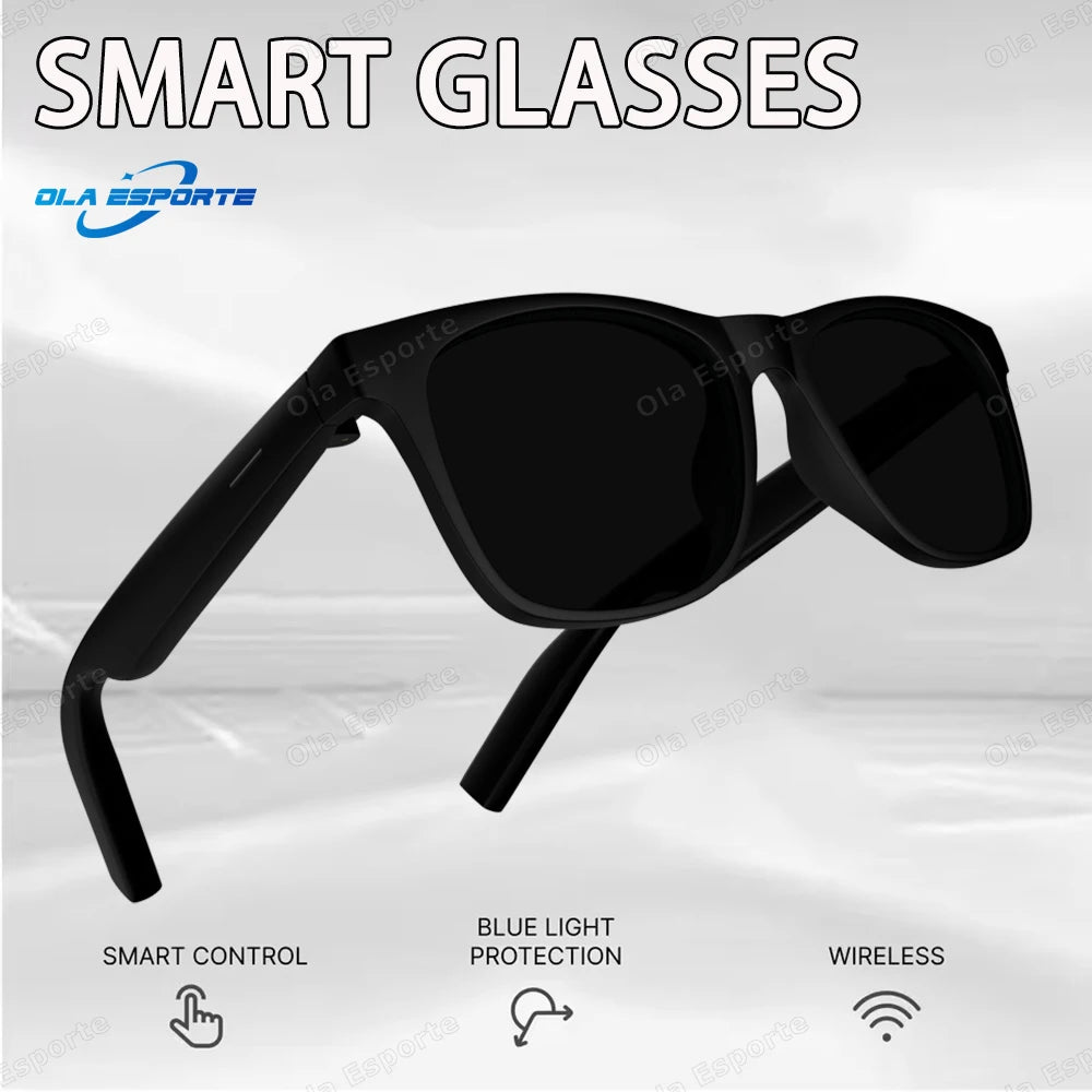 Ola deporte novos óculos inteligentes bluetooth chamada óculos de sol multi-funcional anti-luz azul óculos de sol sem fio fone de ouvido das mulheres dos homens