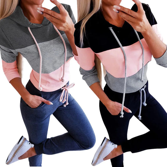Tendências da moda estilo pop top, boné de combinação de cores sexy com camisa solta de manga comprida