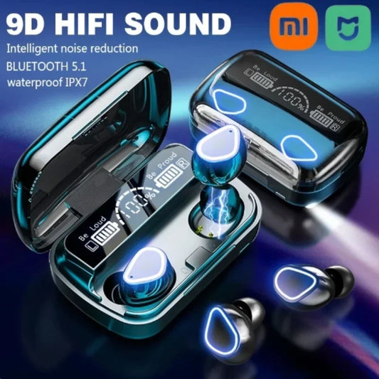 Original m10 fones de ouvido bluetooth sem fio earpods esportes estéreo com cancelamento ruído microfone alto-falante caixa de som gamer