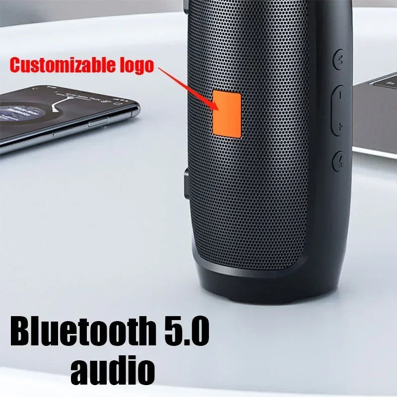 Subwoofer portátil alto-falantes bluetooth ao ar livre estéreo surround à prova dwireless água caixa de som sem fio suporte rádio fm cartão tf